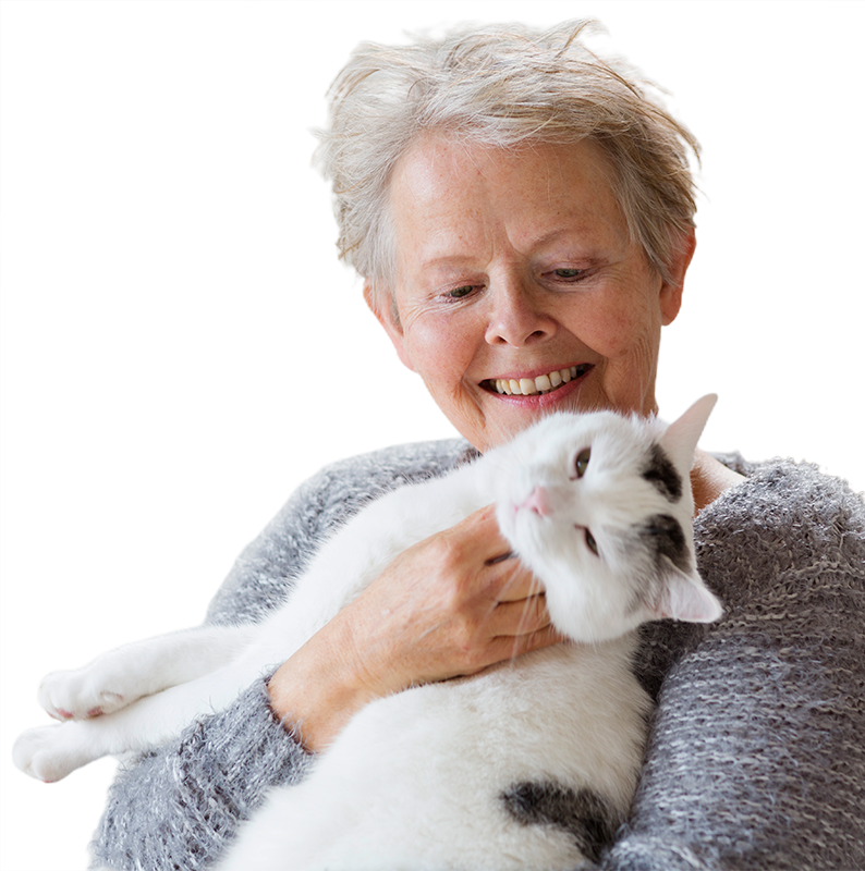 Senior Woman and Cat